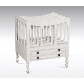 Georgian Canterbury with 2 Drawers - French White